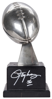 1988 Lawrence Taylor Signed Star Player Of The Game Trophy (JSA)